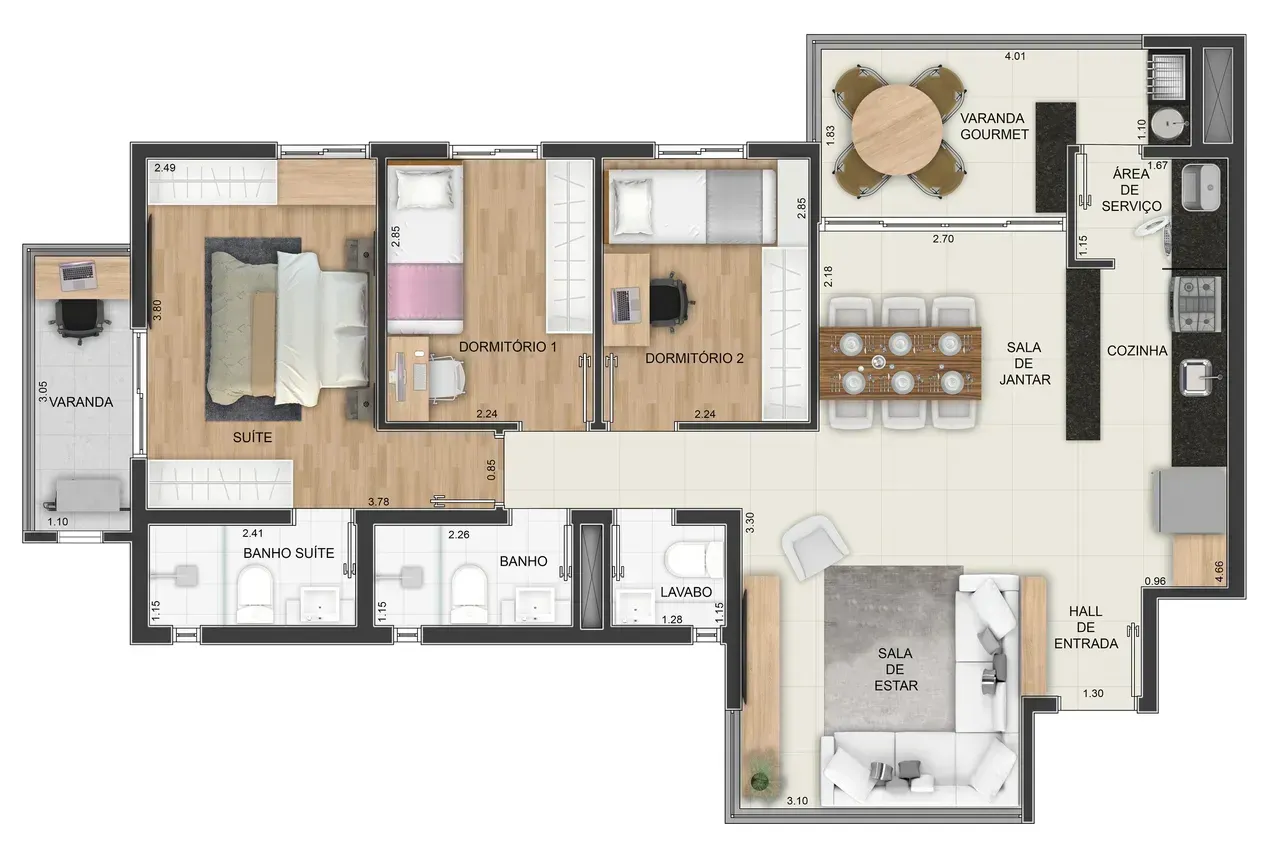 PLANTA 83m²