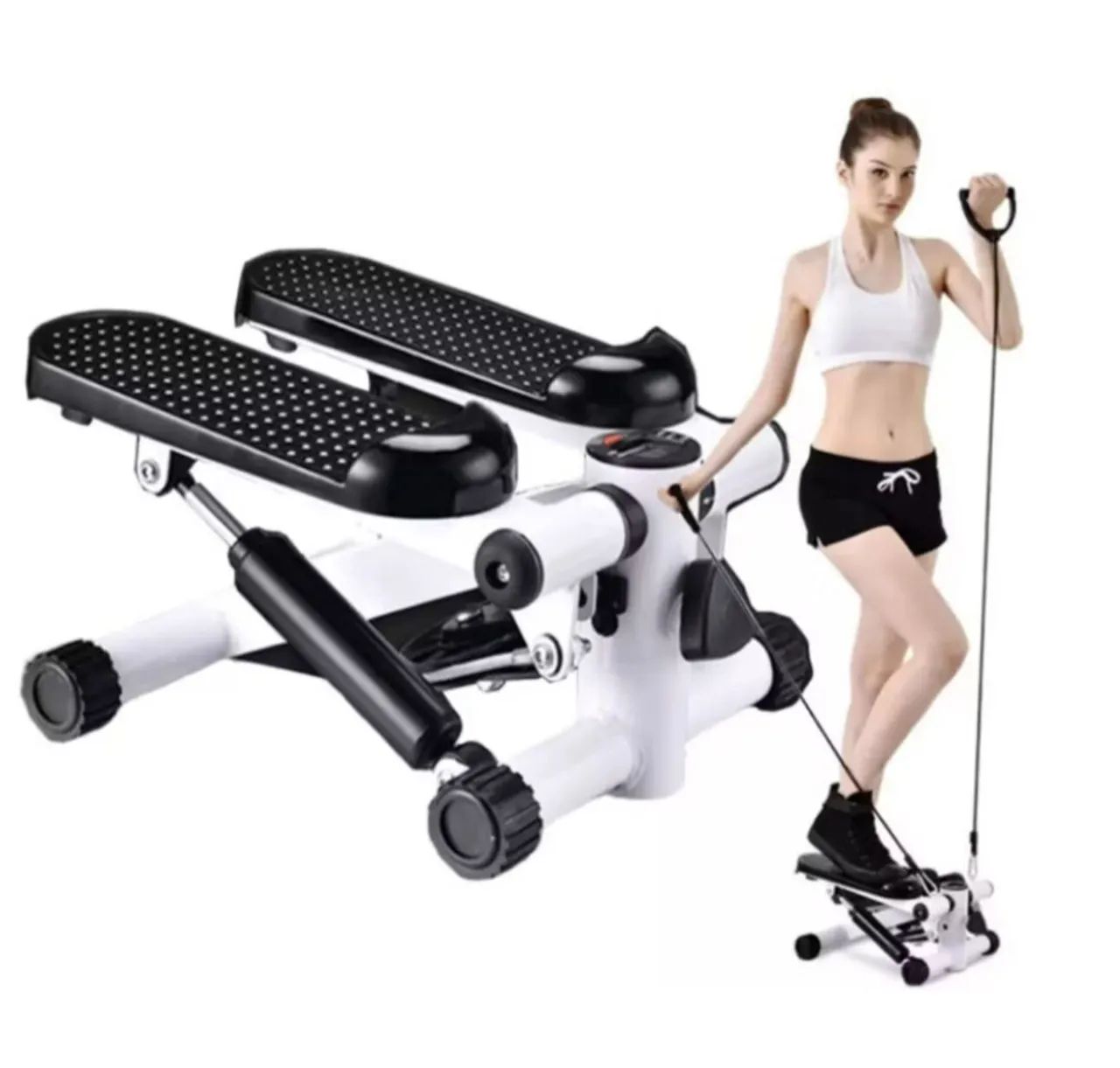 Mini Stepper Step simulador de caminhada ginástica com elástico 
