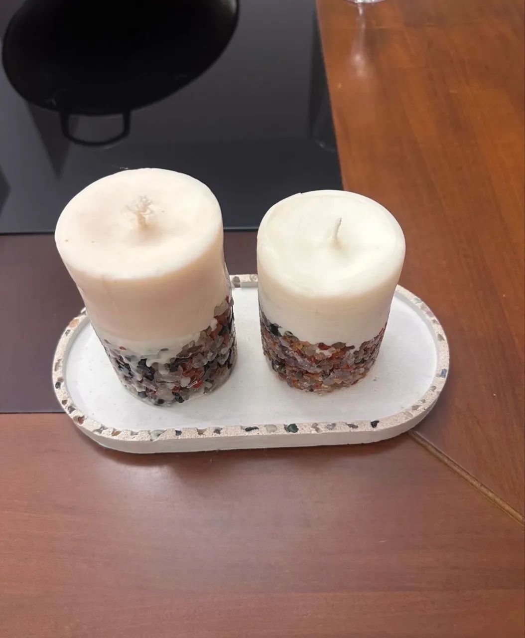 Conjunto de velas com cristais  - Foto 2