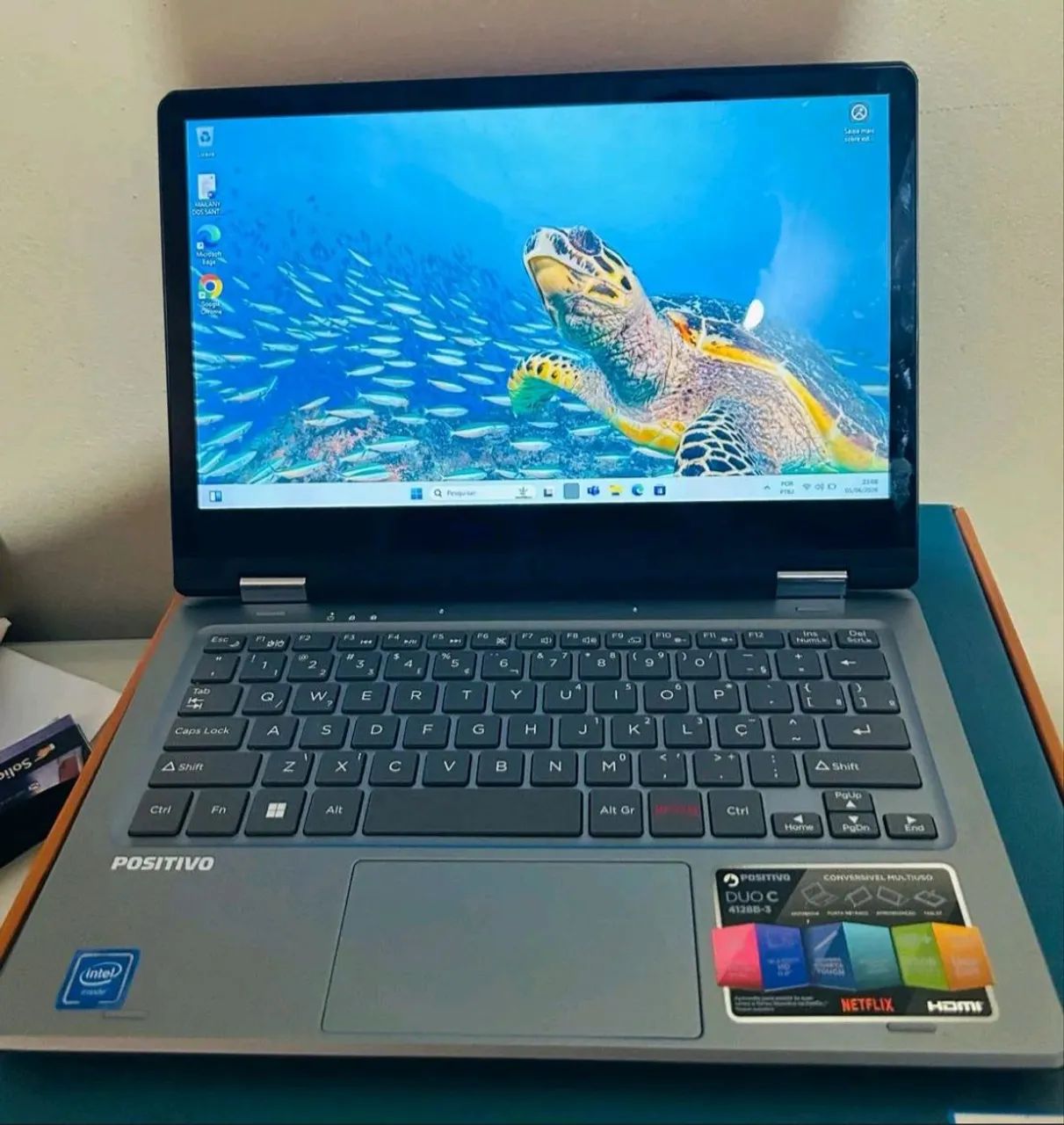 Notebook touch-screen Positivo 4RAM 256GB  zerado - Foto 2