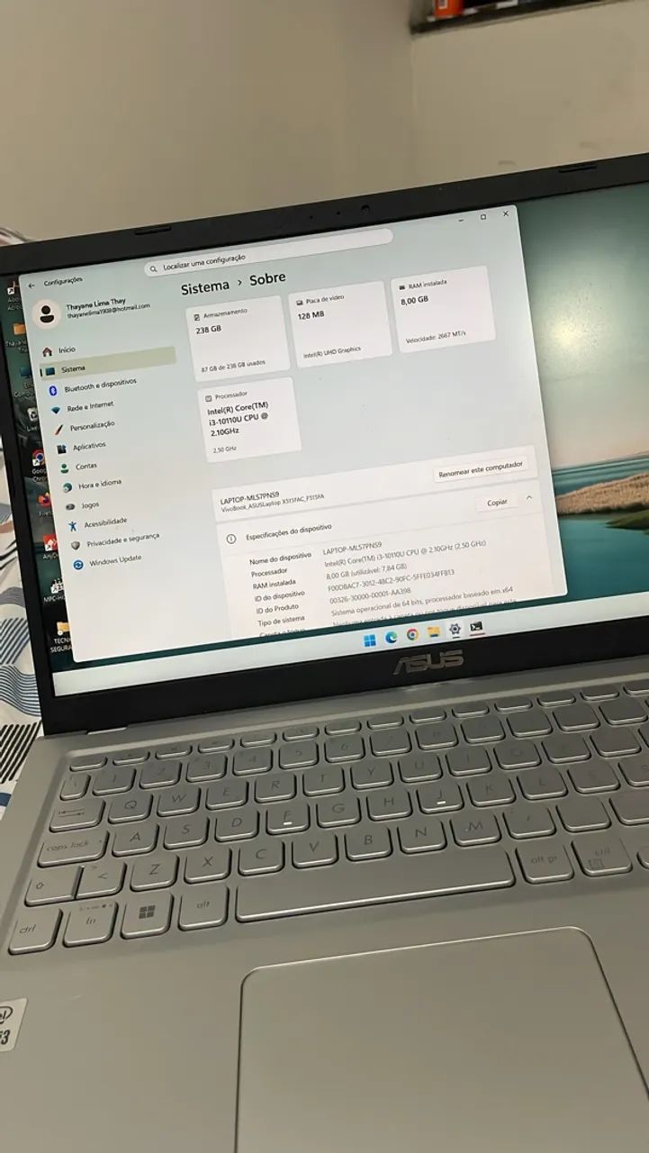 Notebook Asus i3