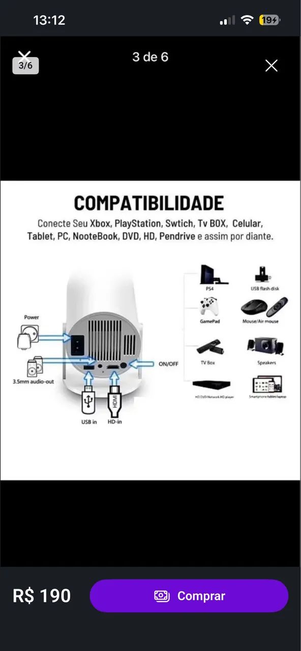 Projetor 4k - Foto 5
