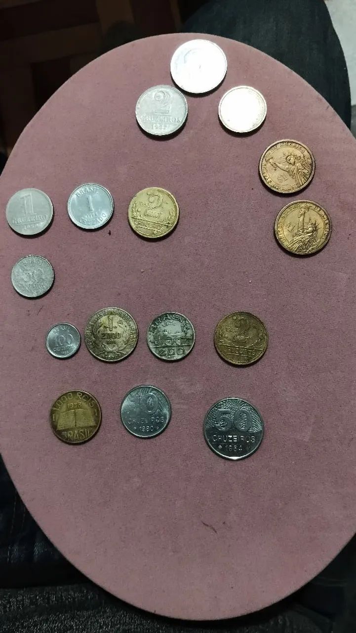 Moedas antigas Brasil e Dollar - Foto 4