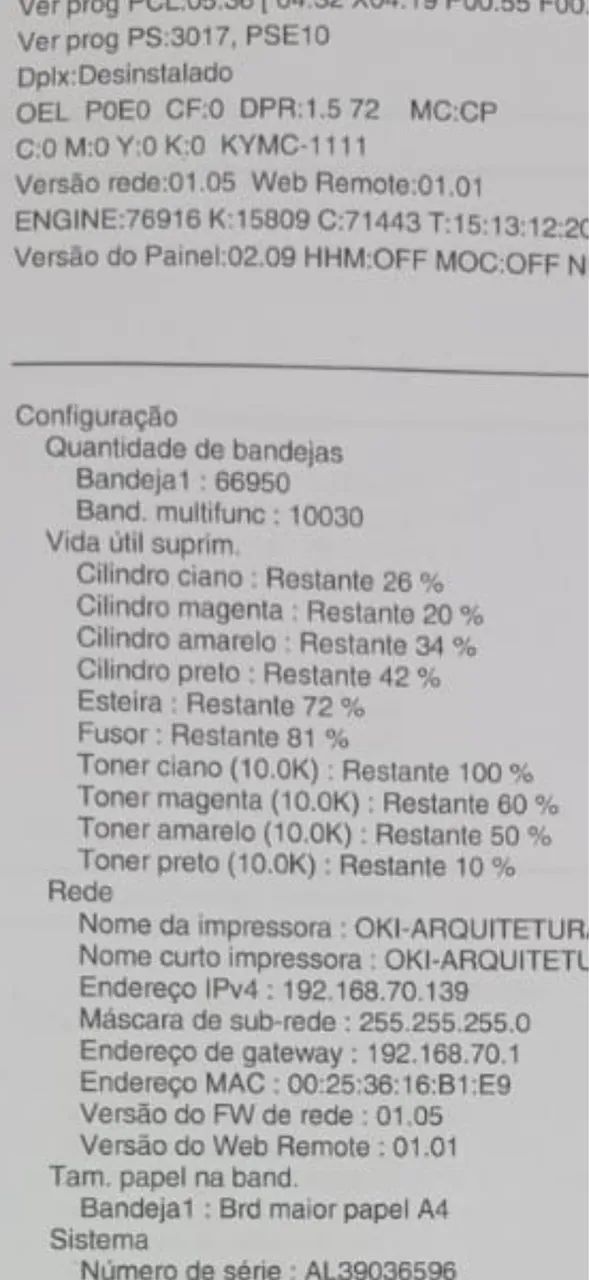 Impressora Colorida Laser Oki C831 A3 (Usado) - Foto 2