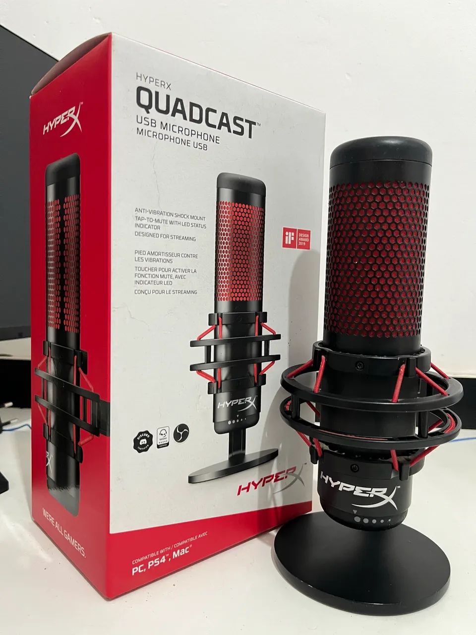 Microfone HyperX QuadCast hyperx USB Original + Caixa | Conservado - Foto 3