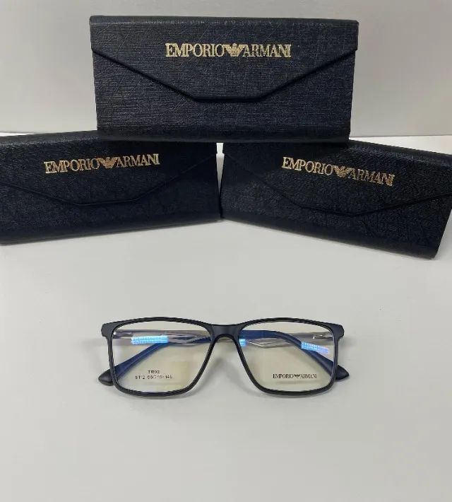 Armação Empório Armani black silver resistente e confortável nova style  - Foto 3