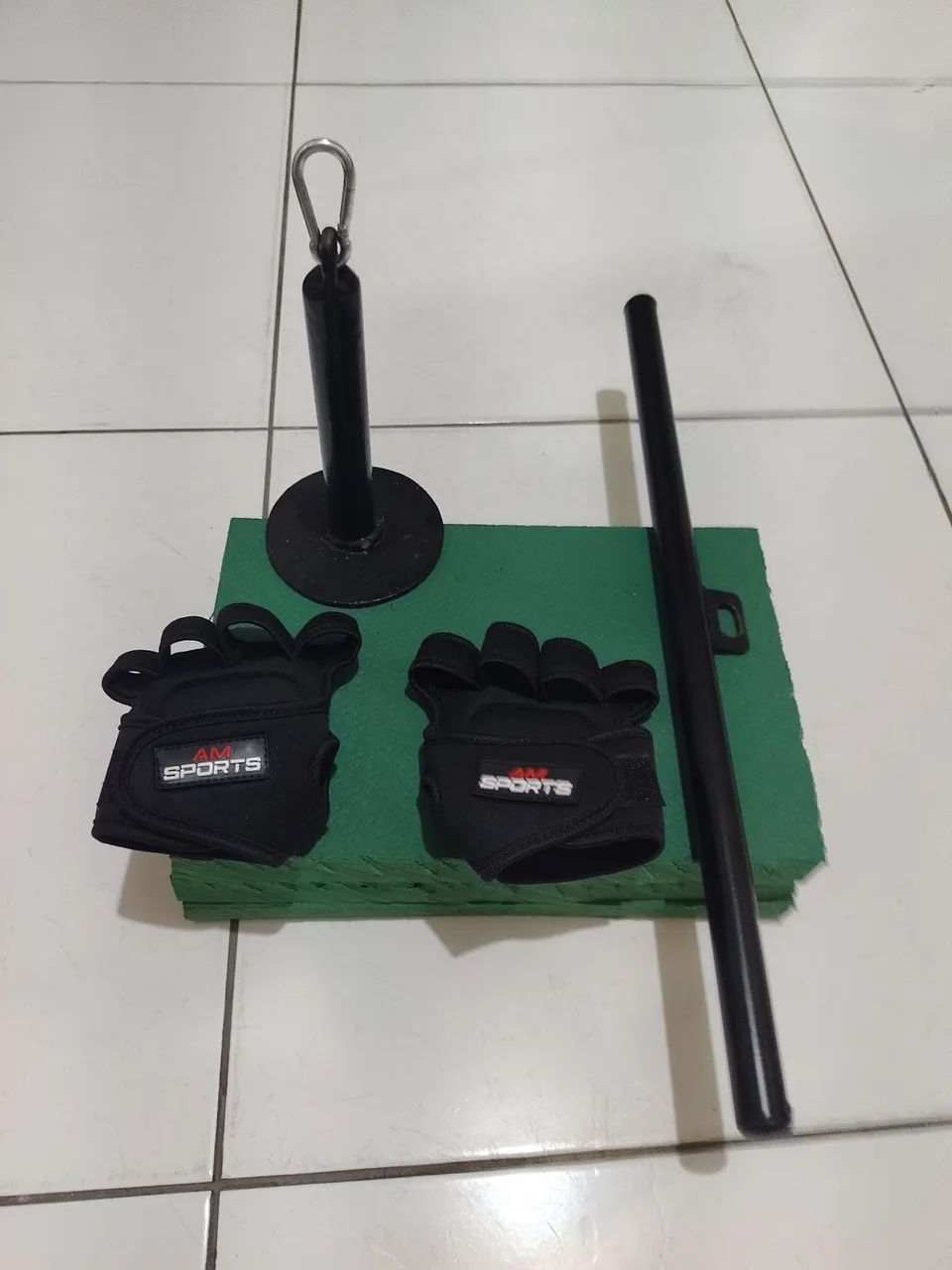 Suporte agachamento sumô + luva - Foto 4