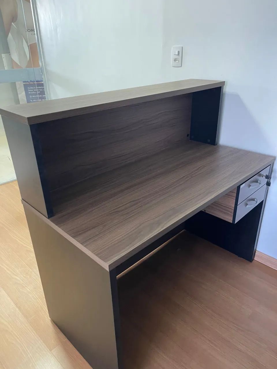 MESA BALCAO RECEPCAO ATENDIMENTO COM GAVETAS LOJA IKONOFFICE  - Foto 3