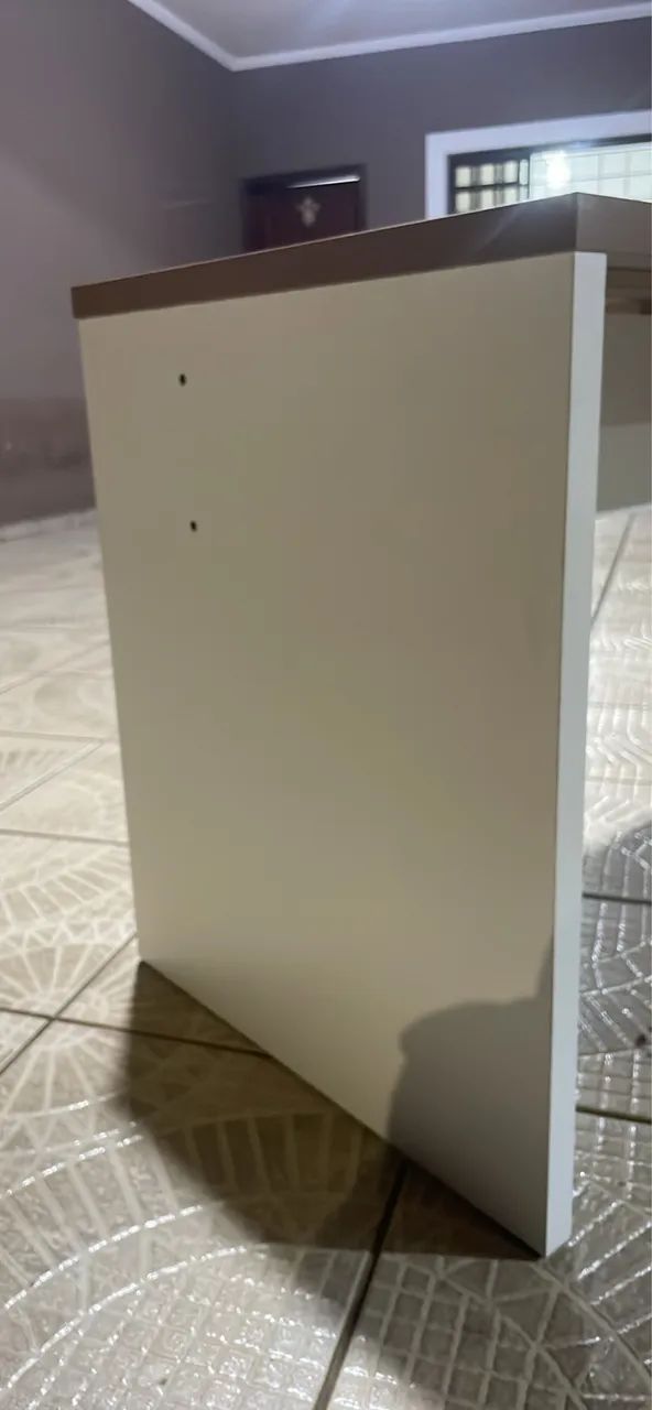 Mesa escritório com 2 gavetas com chave  - Foto 4