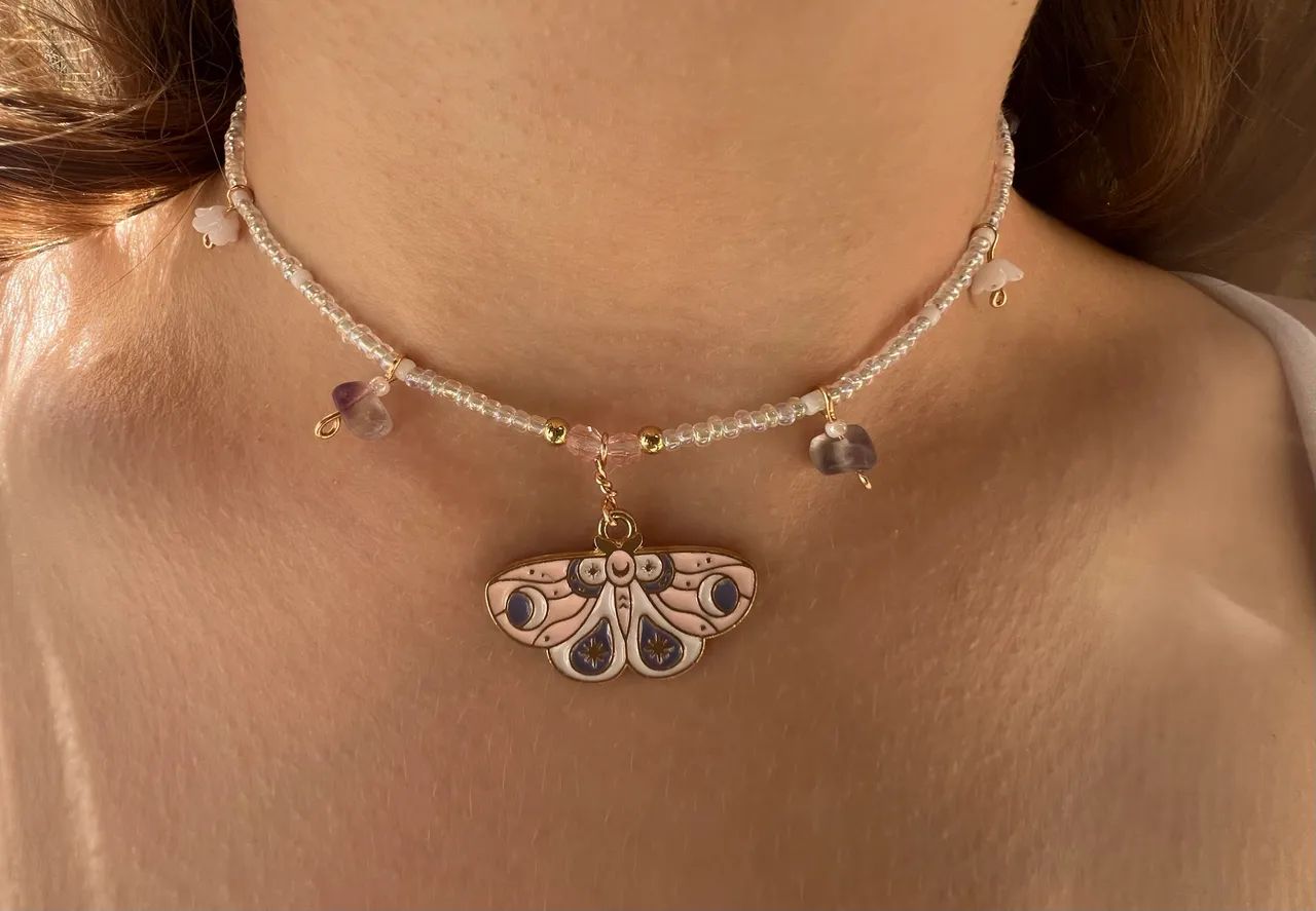 Choker borboleta fluorita