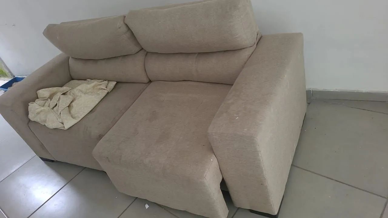 Vendo sofá linho cru - Foto 3
