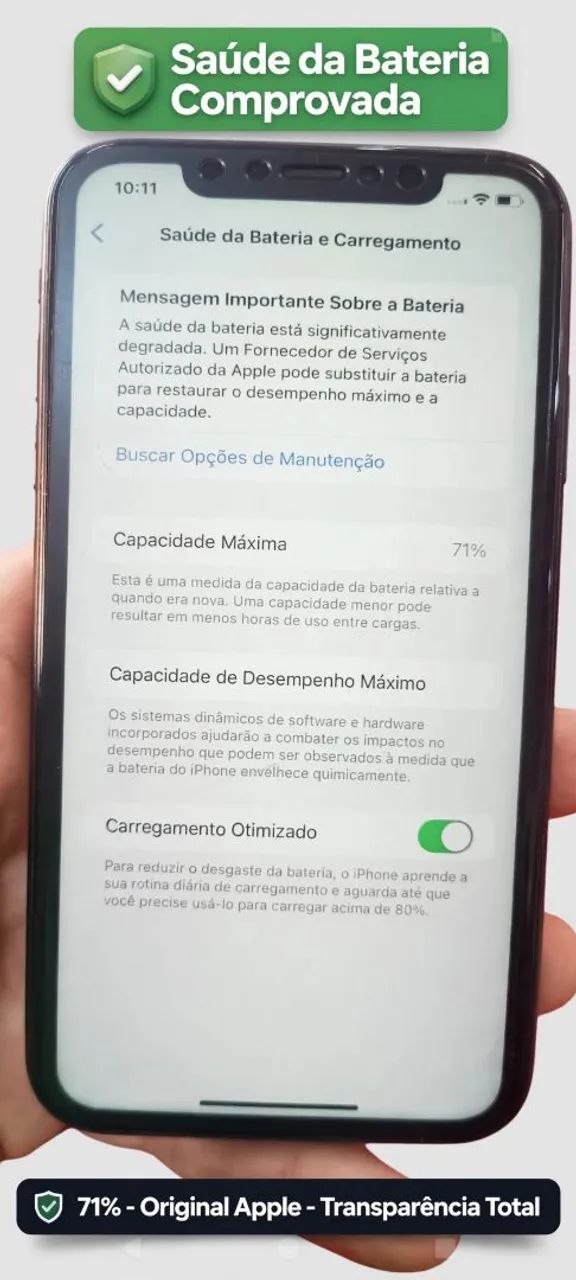 iPhone 11 64GB - 71% - R$899 no PIX - Foto 4