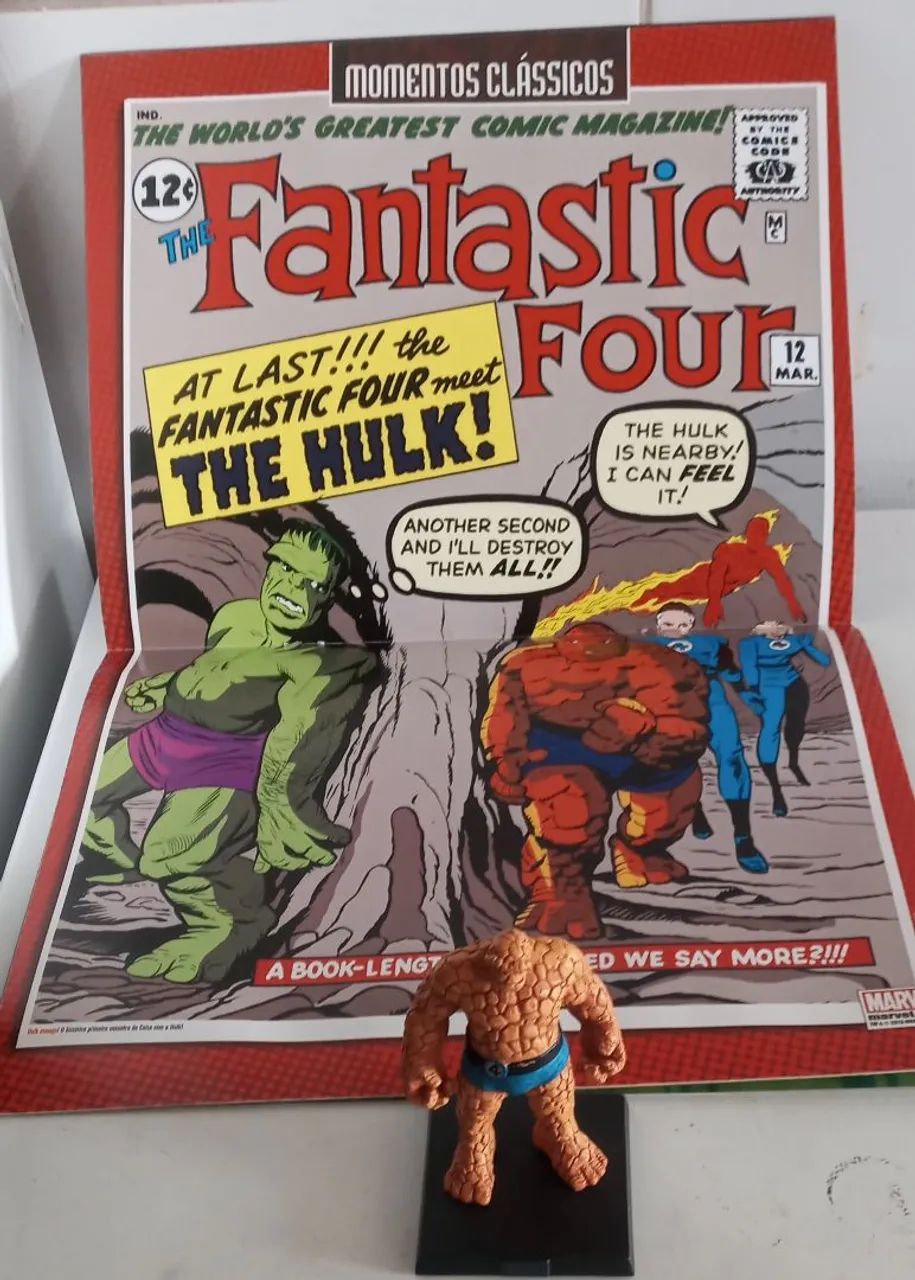 Coisa - Estatueta de metal(Marvel Hasbro) Ed. Limitada (raríssimo) com Fascículo - Foto 4
