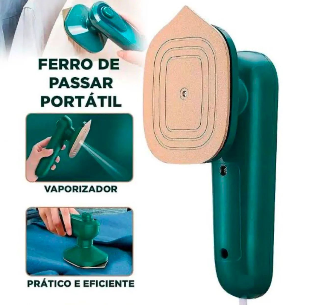 Ferro de passar engomar portátil 