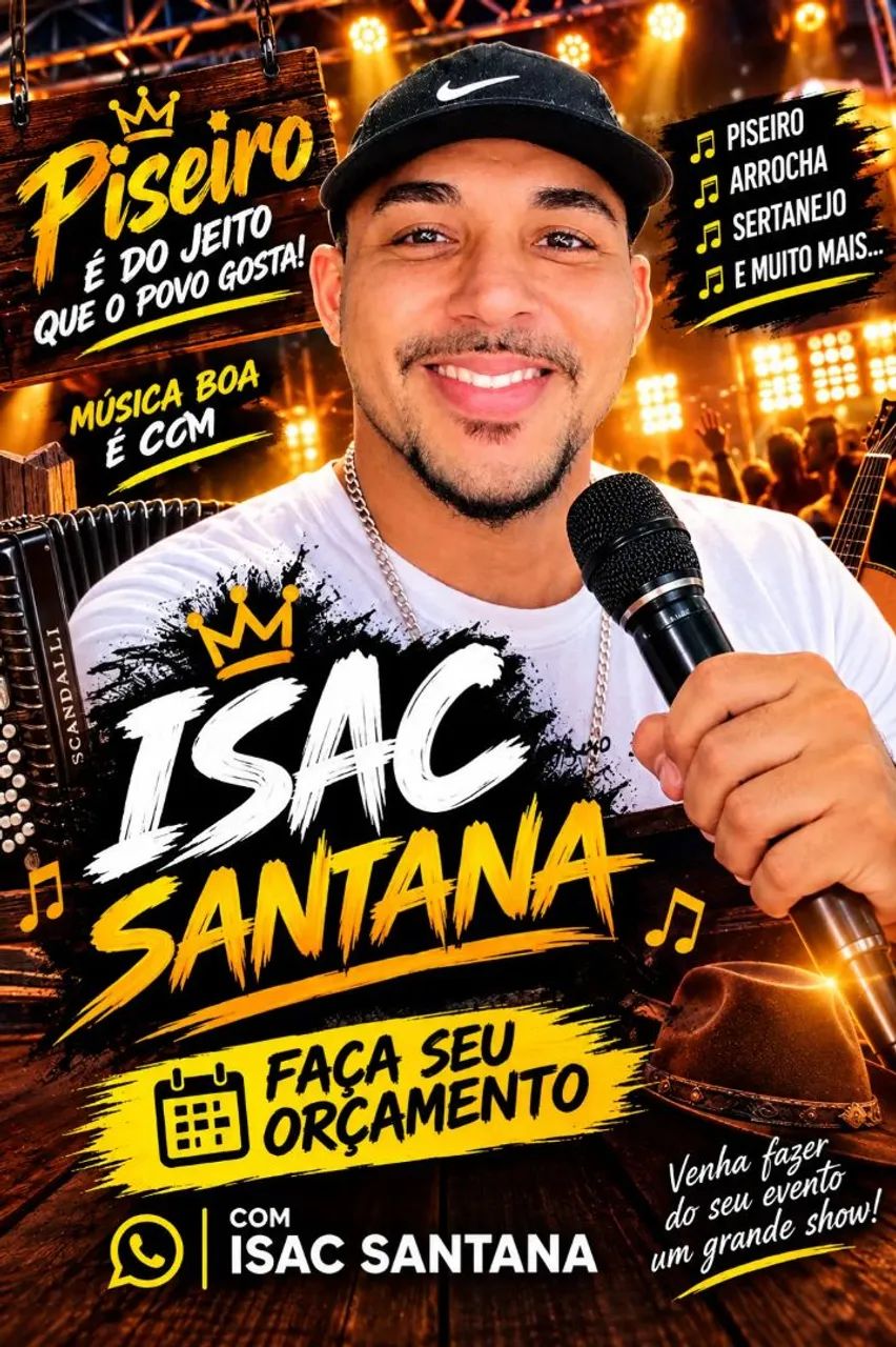 Shows eventos com Isac Santana 