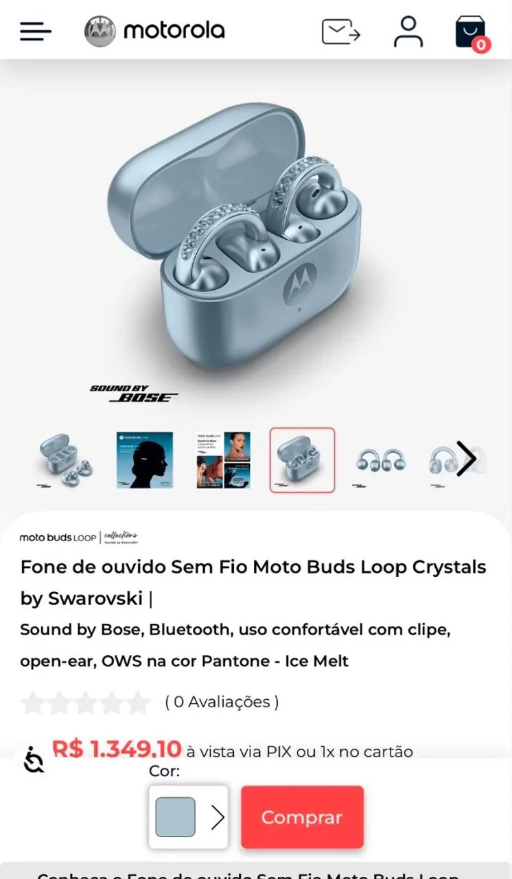 fone de ouvido motorola moto buds loop swarovski - Foto 2