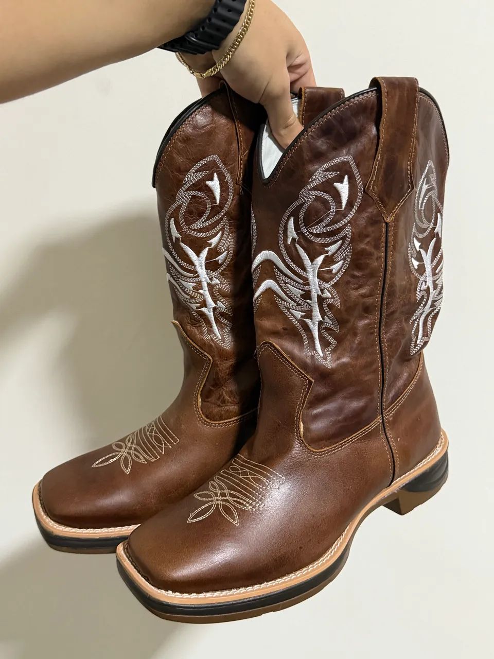 Bota Texana em couro - Foto 2