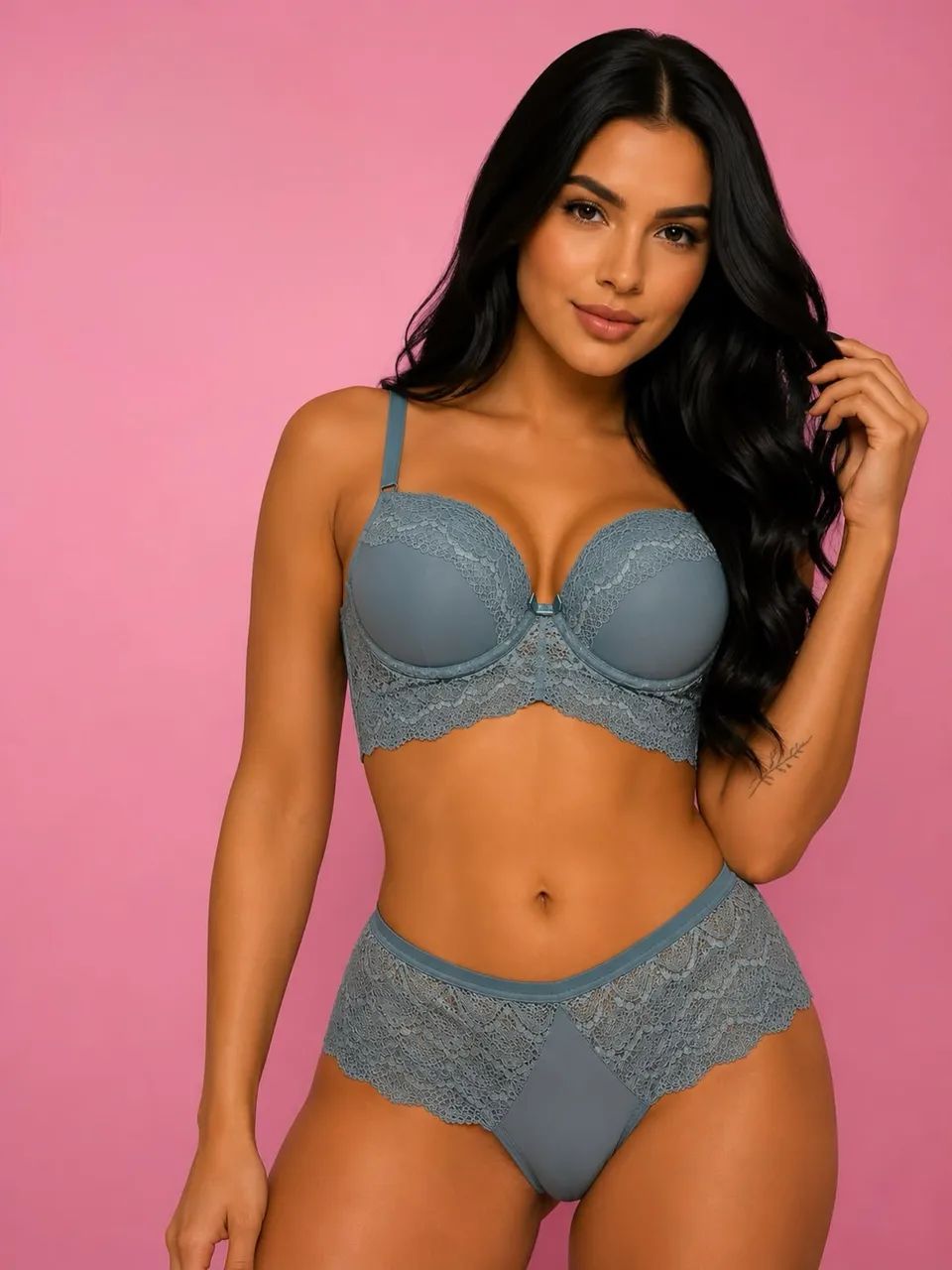 Lingerie fio duplo renda lateral  - Foto 2