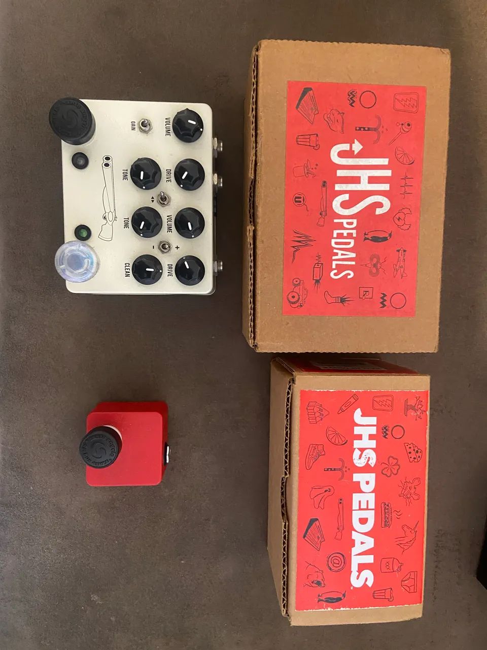 Pedal Jhs Double Barrel V4 Overdrive + Jhs Red Remote