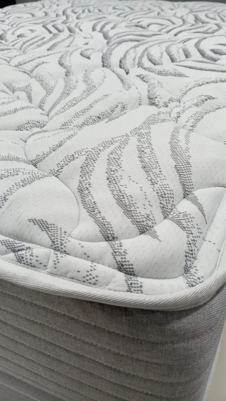 Cama queen Ecoflex com box nova - Foto 3