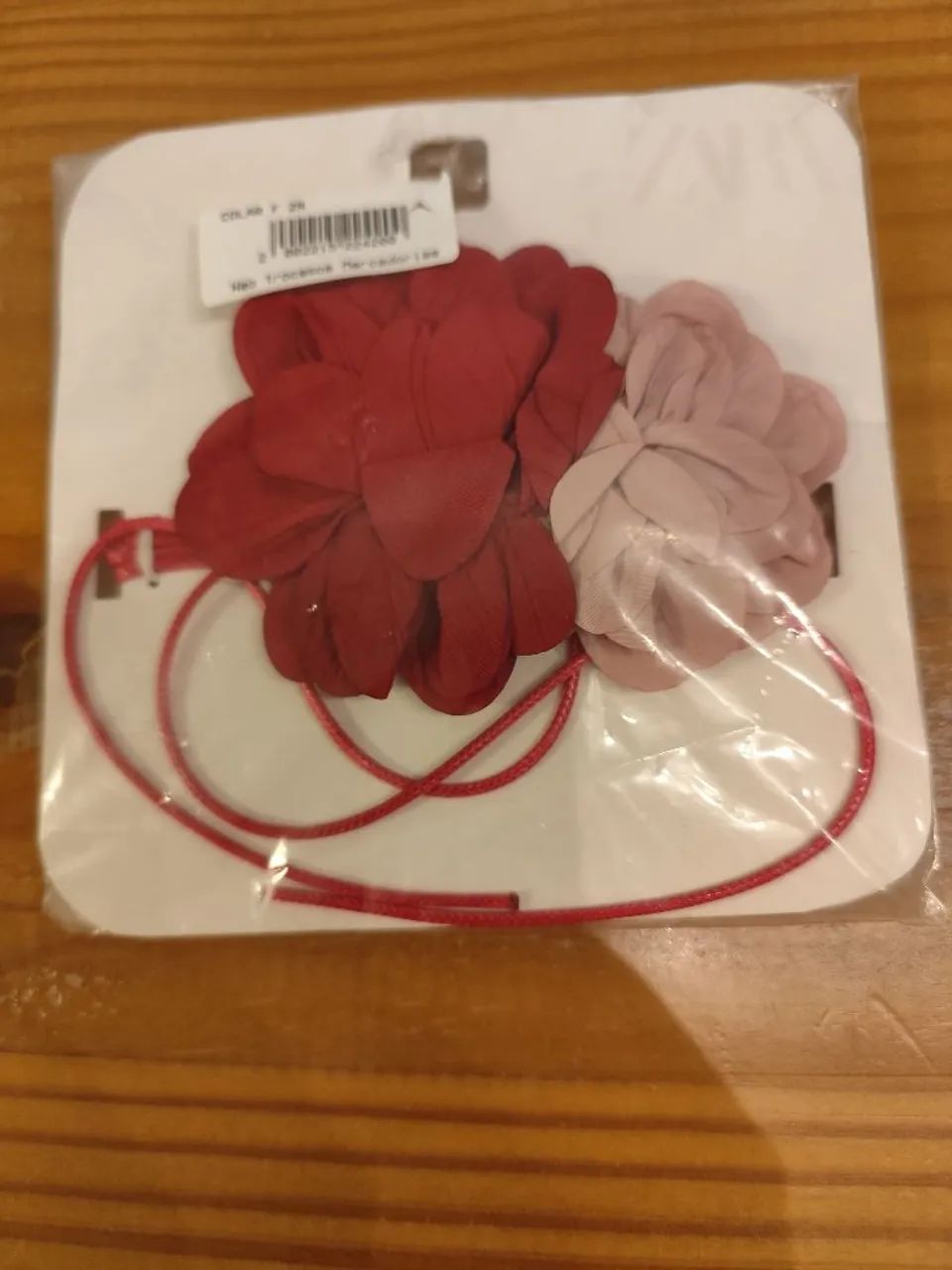 Choker Rosa e Vinho Zara novo  - Foto 2