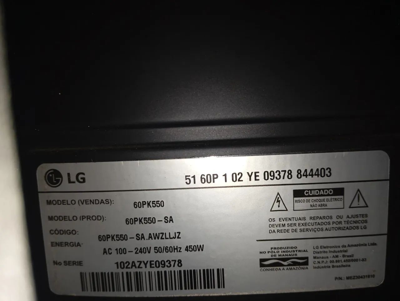 Tv Plasma 60 defeito - Foto 2