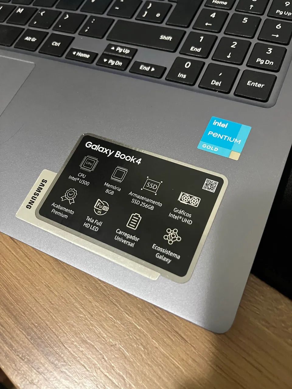 Notebook Samsung Galaxy Book4 Intel U300 8GB SSD 256GB