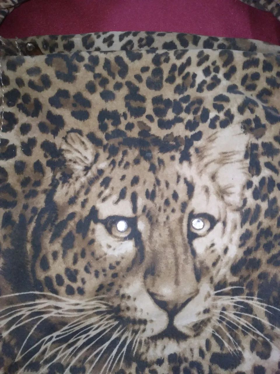 Bolsa Camursada Estampa de onça  - Foto 4