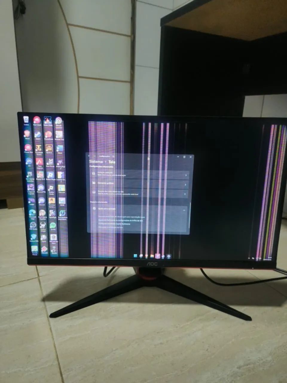 Monitor AOC Hero 144Hz com DEFEITO! - Foto 2