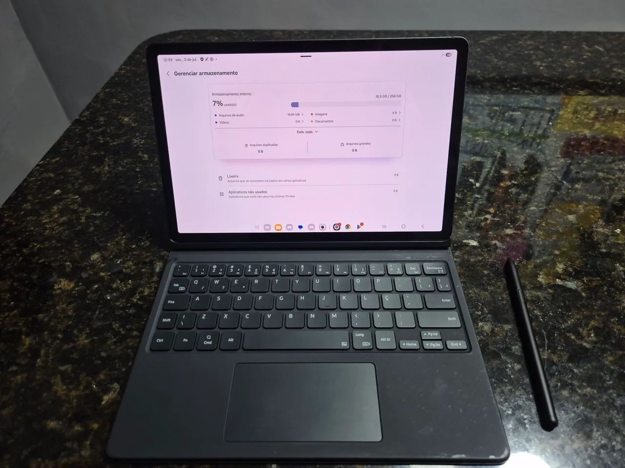 Tablet Samsung Galaxy Tab S9 - 256GB - Com Capa Teclado e S Pen - Foto 4
