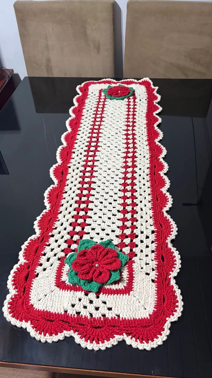 Trilho de Mesa de Crochê - Foto 3