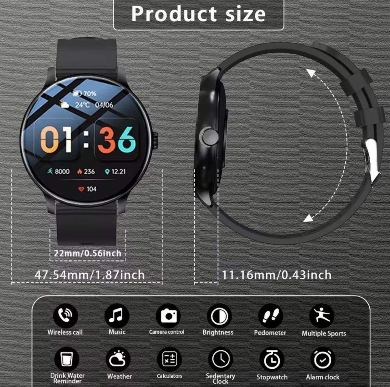 Smartwatch GT2 super amoled - Foto 3