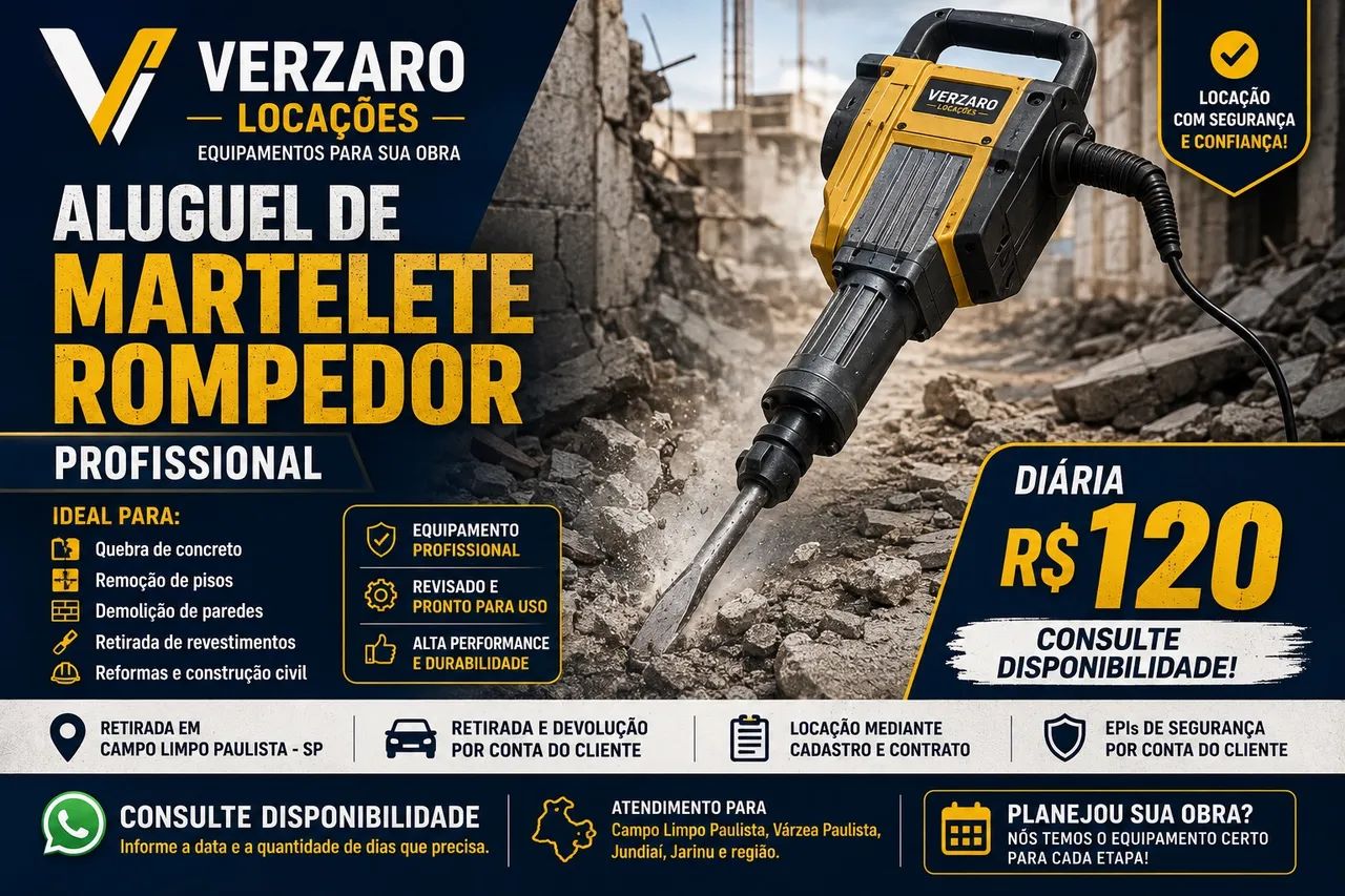 ALUGUEL DE MARTELETE ROMPEDOR 