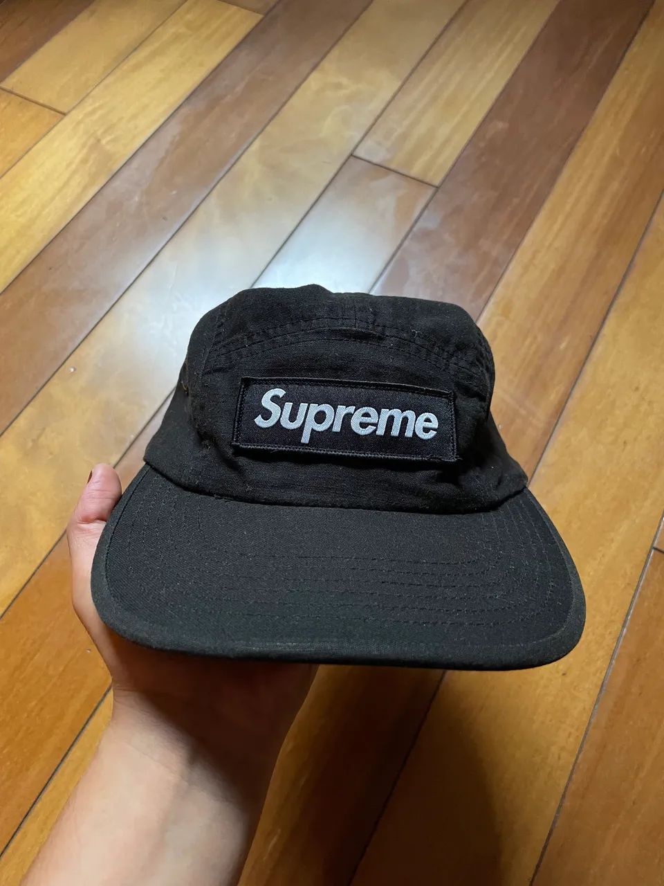 Boné Supreme 5 Panel Camp Cap Military Preto 