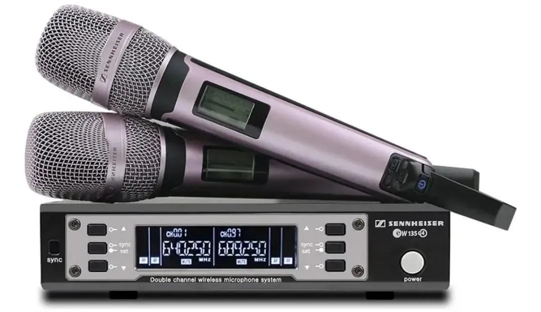 microfone Senheiser rosa