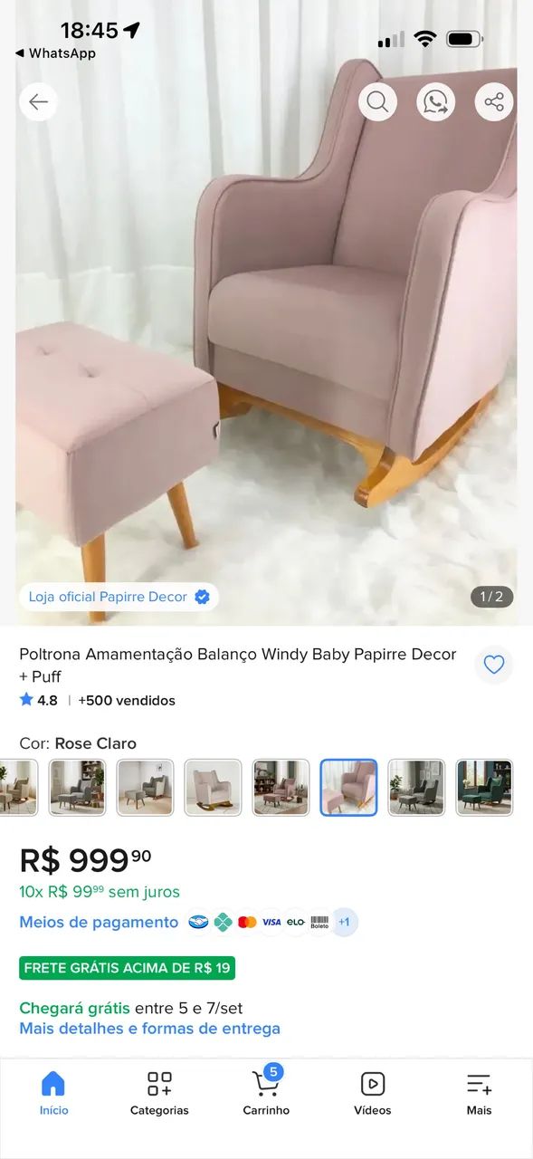 Poltrona amamentação ou decoração  - Foto 3