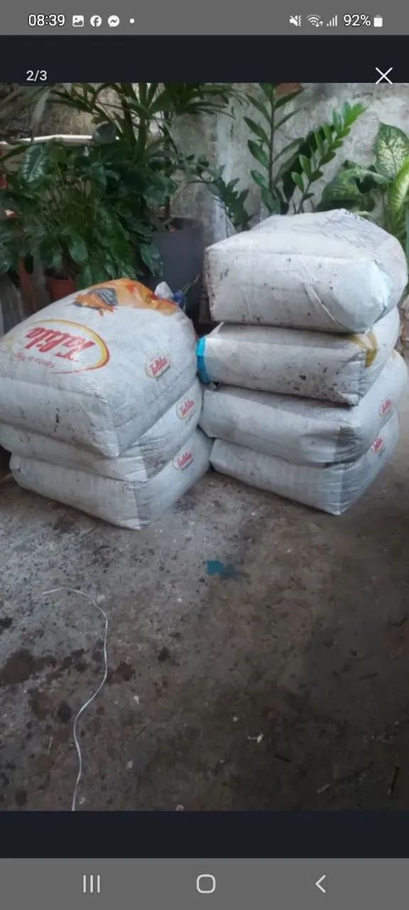 TERRA PARA PLANTAS SACO COM CERCA DE 25 A 30 KILOS 