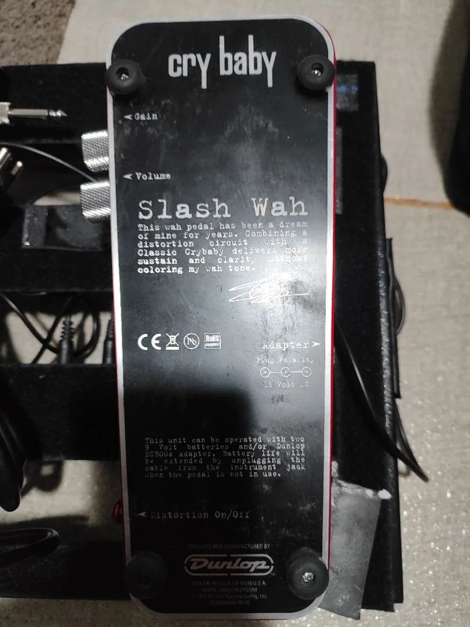 Pedal Guitarra Cry Baby Wah Slash SW95 - Instrumentos musicais