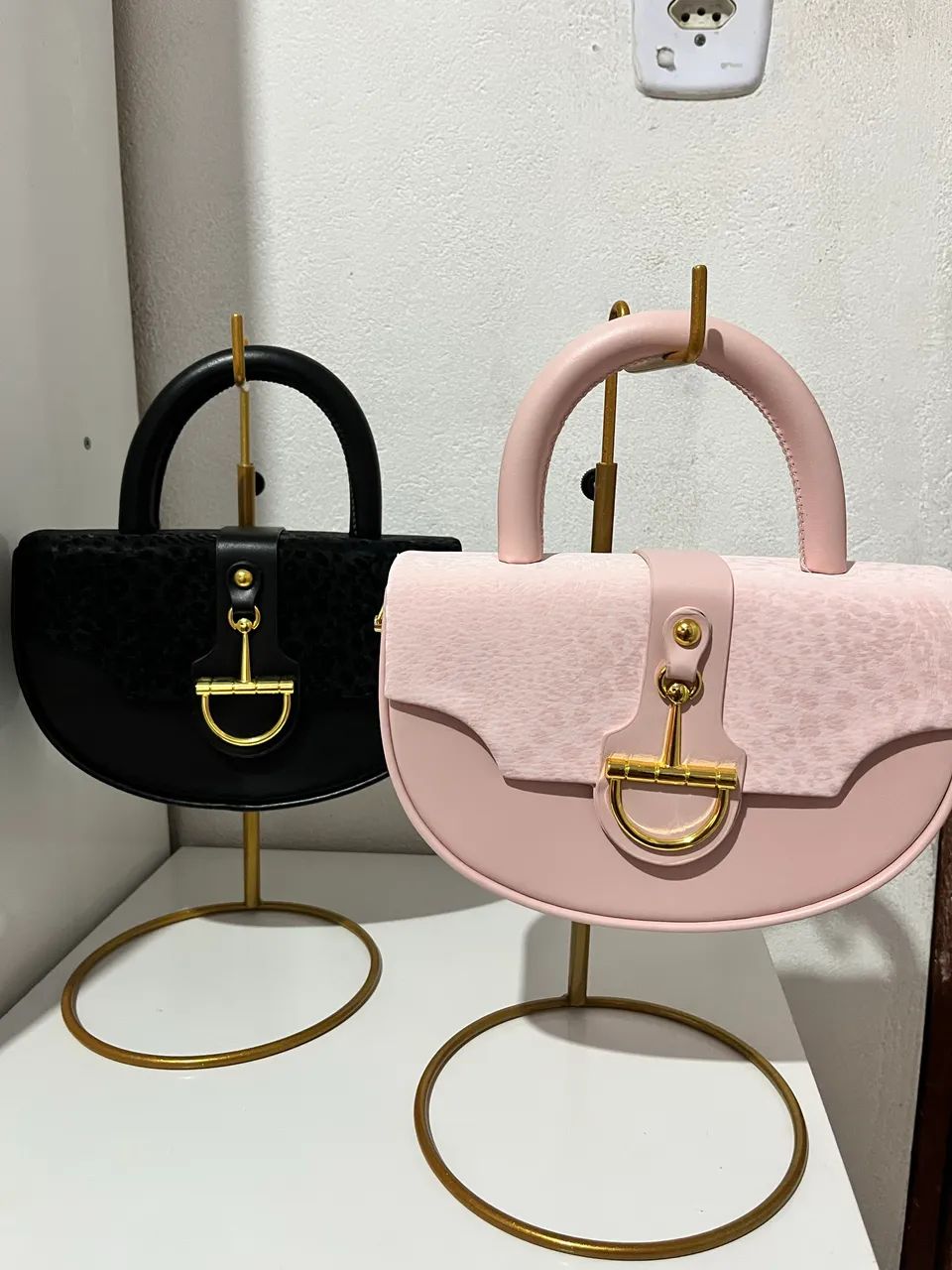Bolsas rosa marrom branca - Foto 5