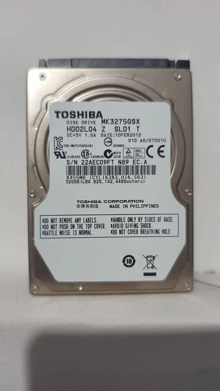 HD pequeno notebook externo/interno 320gb