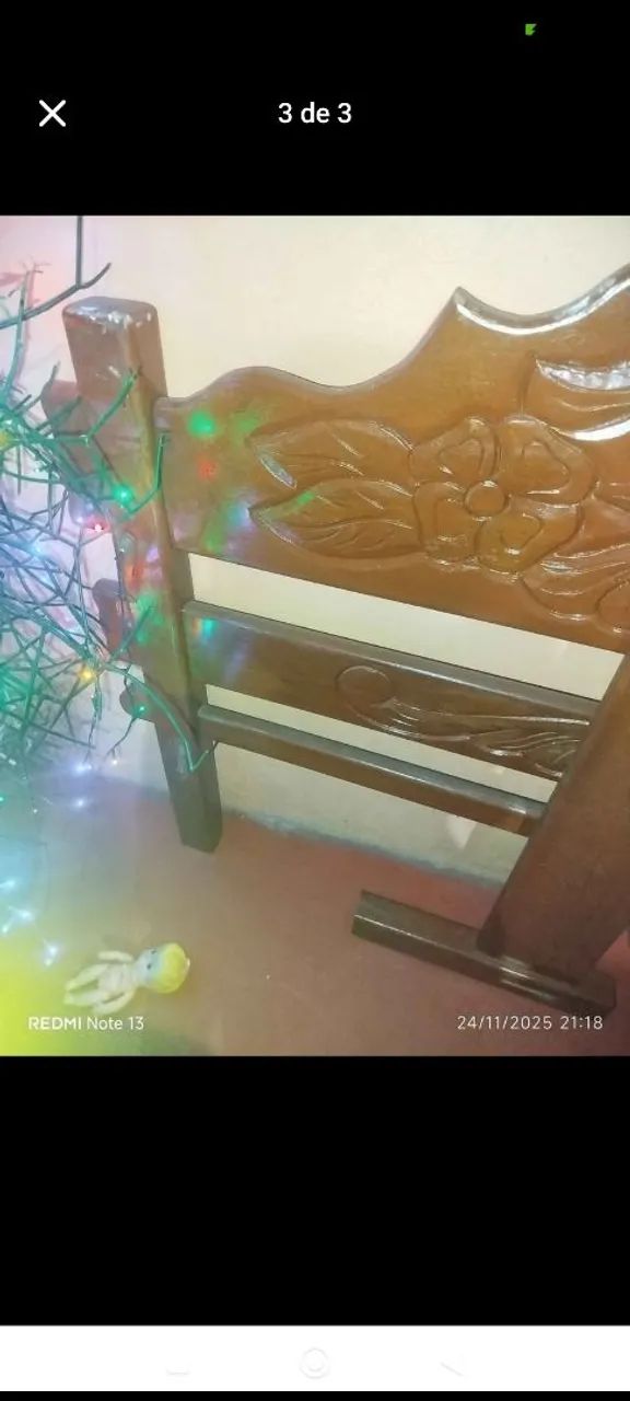 Cama casal madeira 