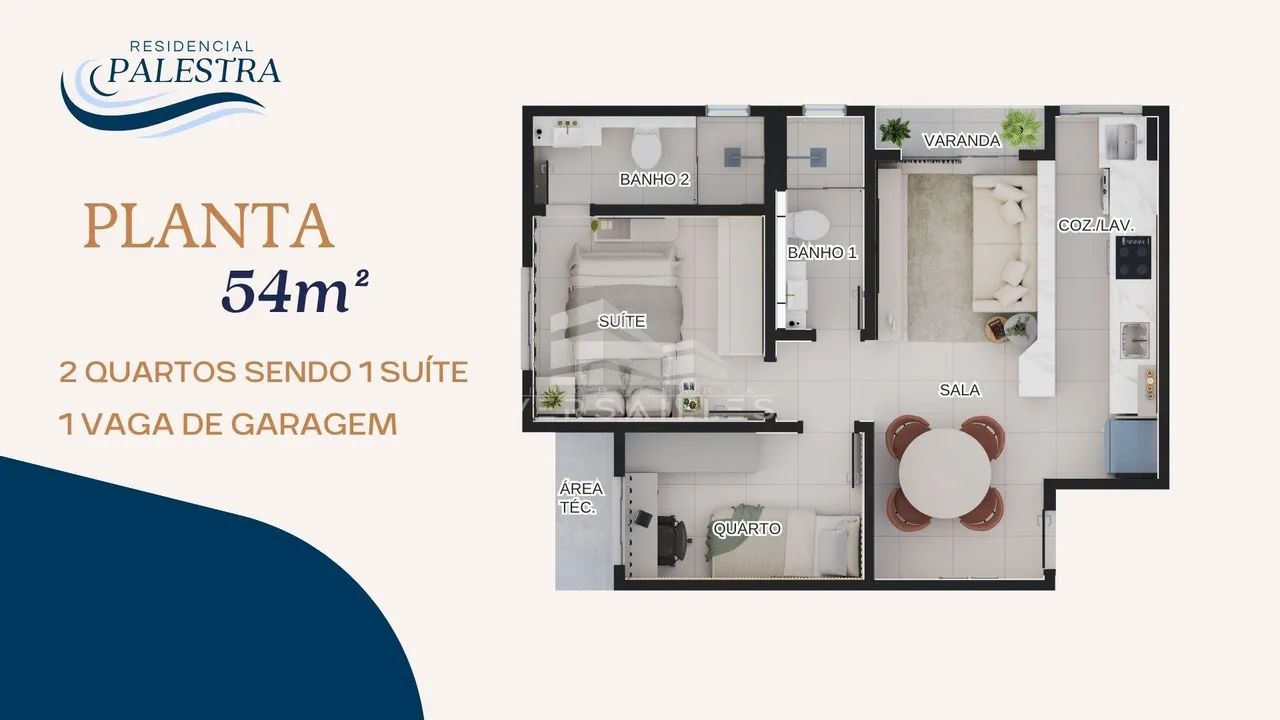 Apartamento de 2 quartos sendo uma suíte - Foto 4