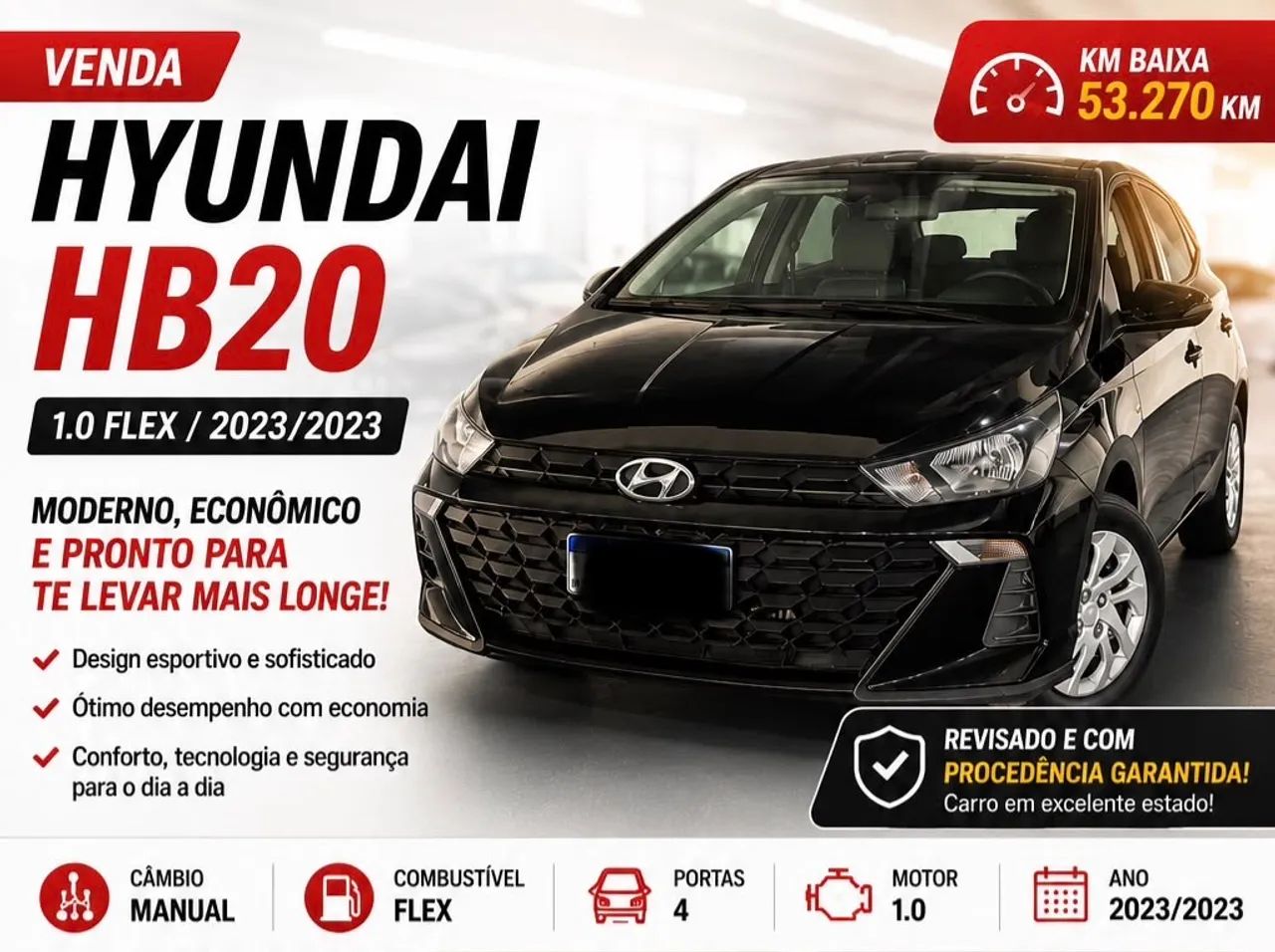 Hyundai Hb20 HB20 Sense 1.0 Flex 12V Mec. 2023