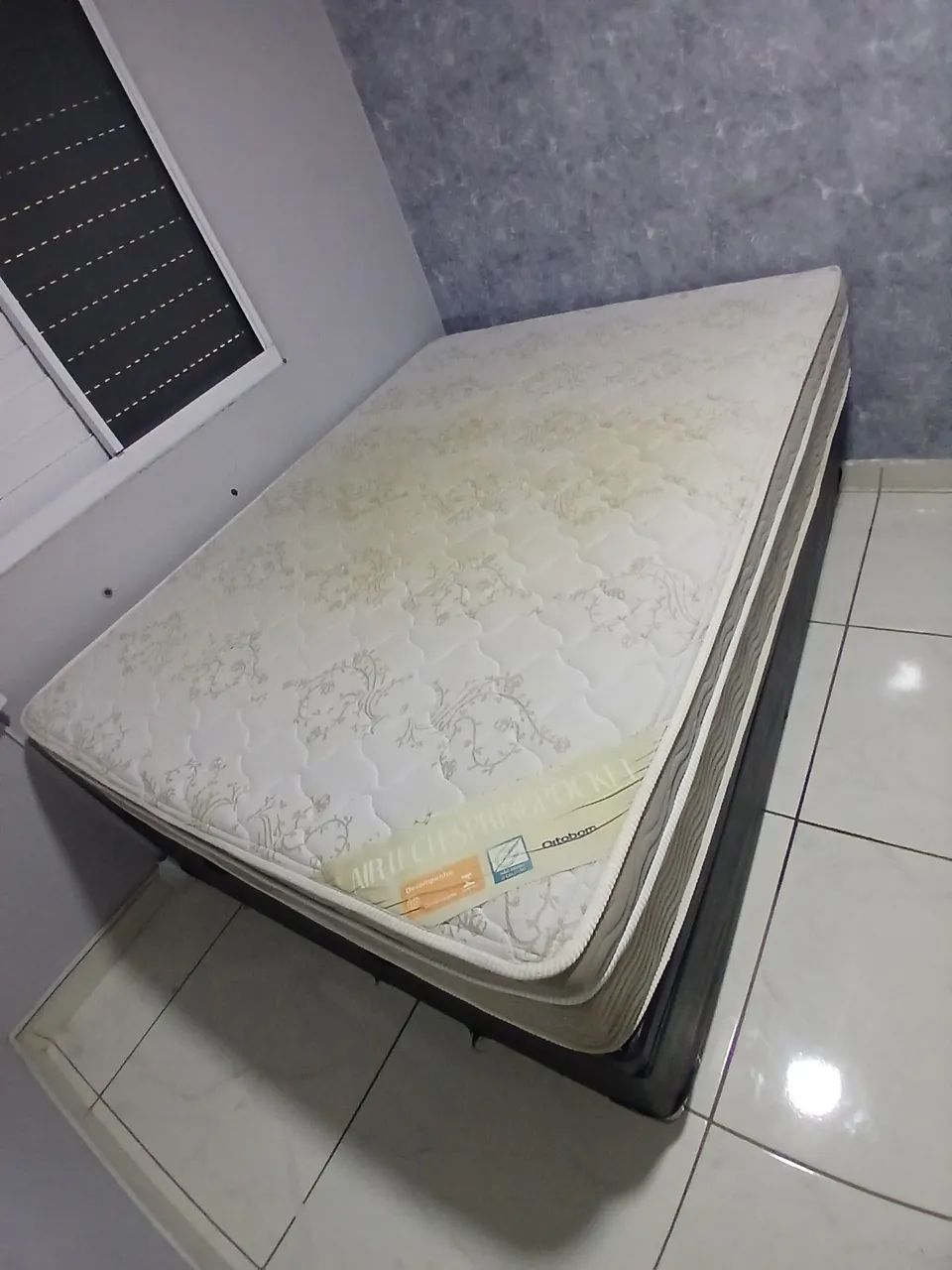 Cama casal box baú e colchão de molas ensacadas ortobom - Foto 3