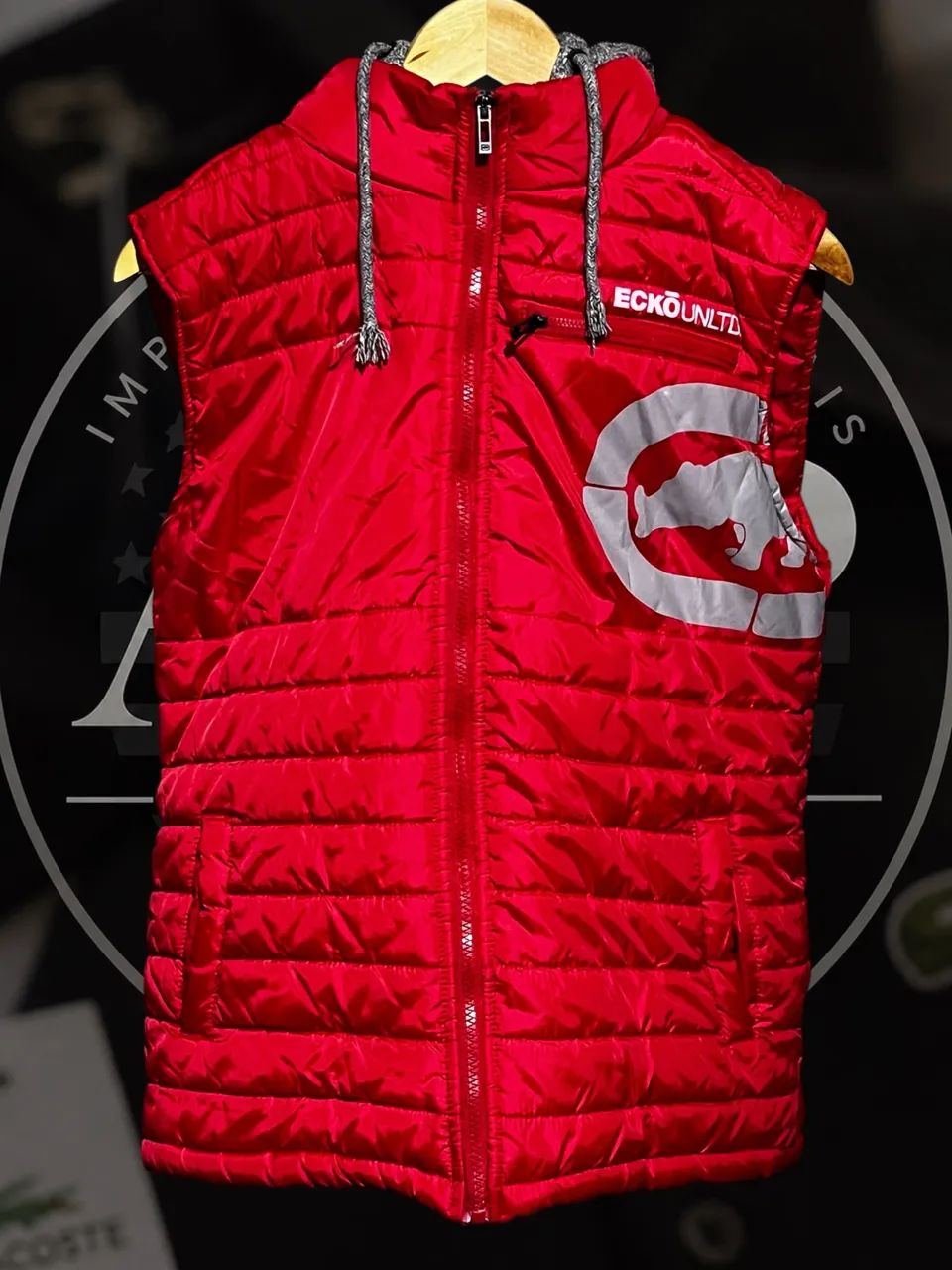 COLETE ACOLCHOADO MASCULINO ECKO UNLTD RHINO COM CAPUZ ORIGINAL IMPORTADO (USA) - Foto 2