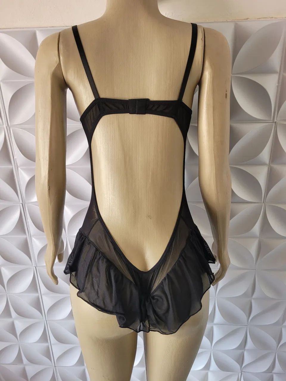 Lingerie Bory com tule e babados tamanho M/G - Foto 2