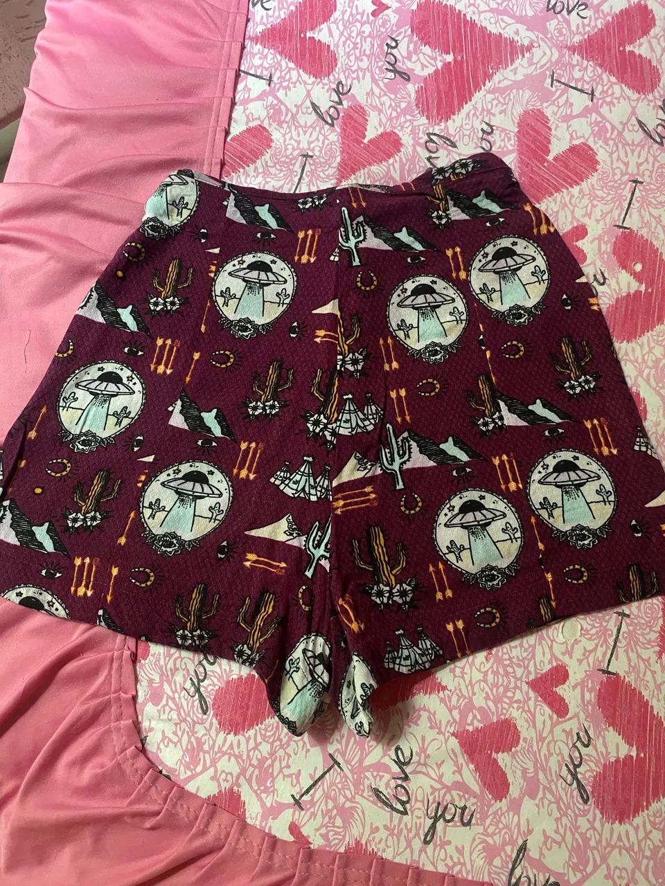 Short de tecido feminino oh Boy 