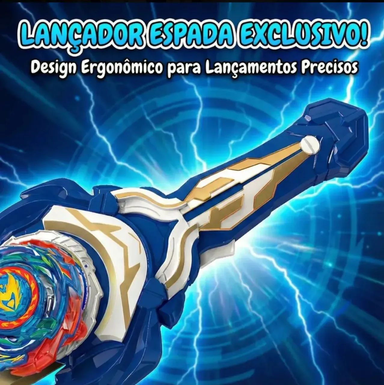 Espada Lançador Com Pião de Batalha Master - Foto 3