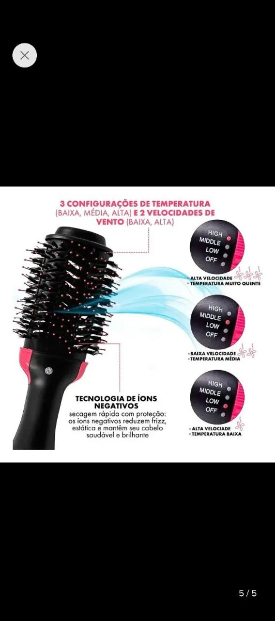 Escova secadora alisadora  - Foto 4