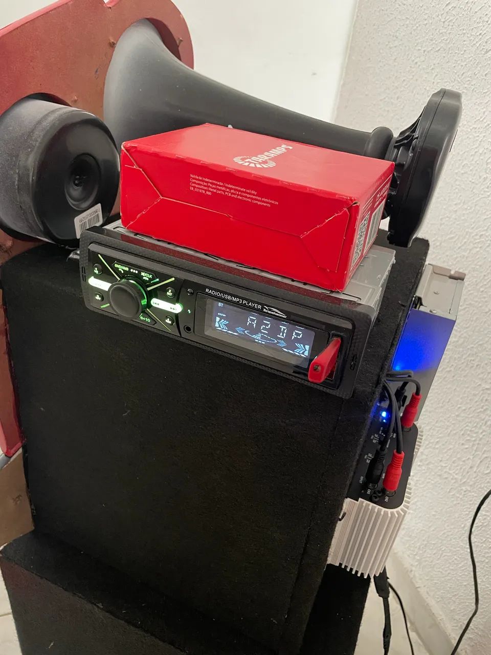 Som quadriway 12 polegadas completo com modulo, fonte e toca cd com bluetooth  - Foto 3